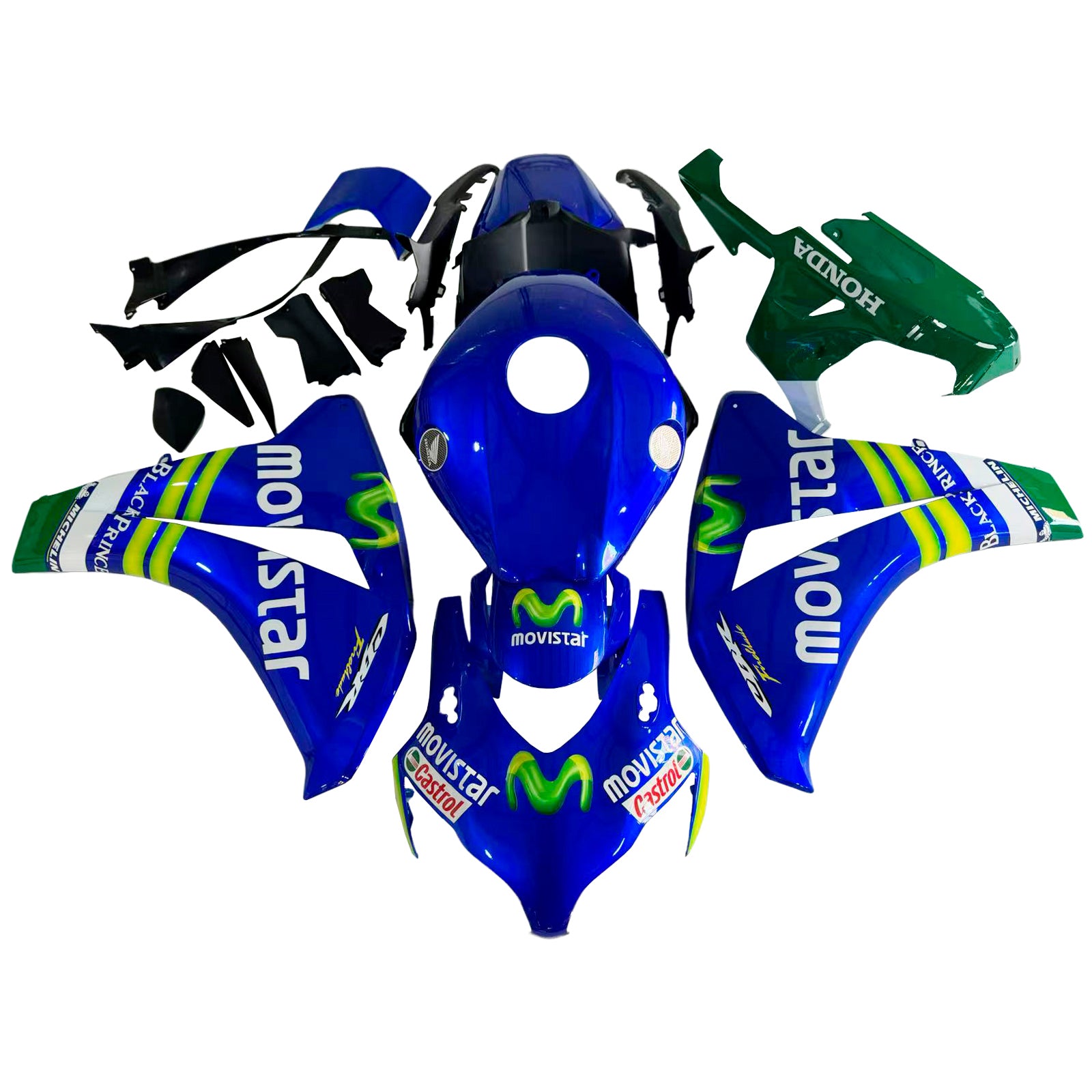 Fairings 2008-2011 Honda CBR1000 RR Blue Green Movistar  Generic