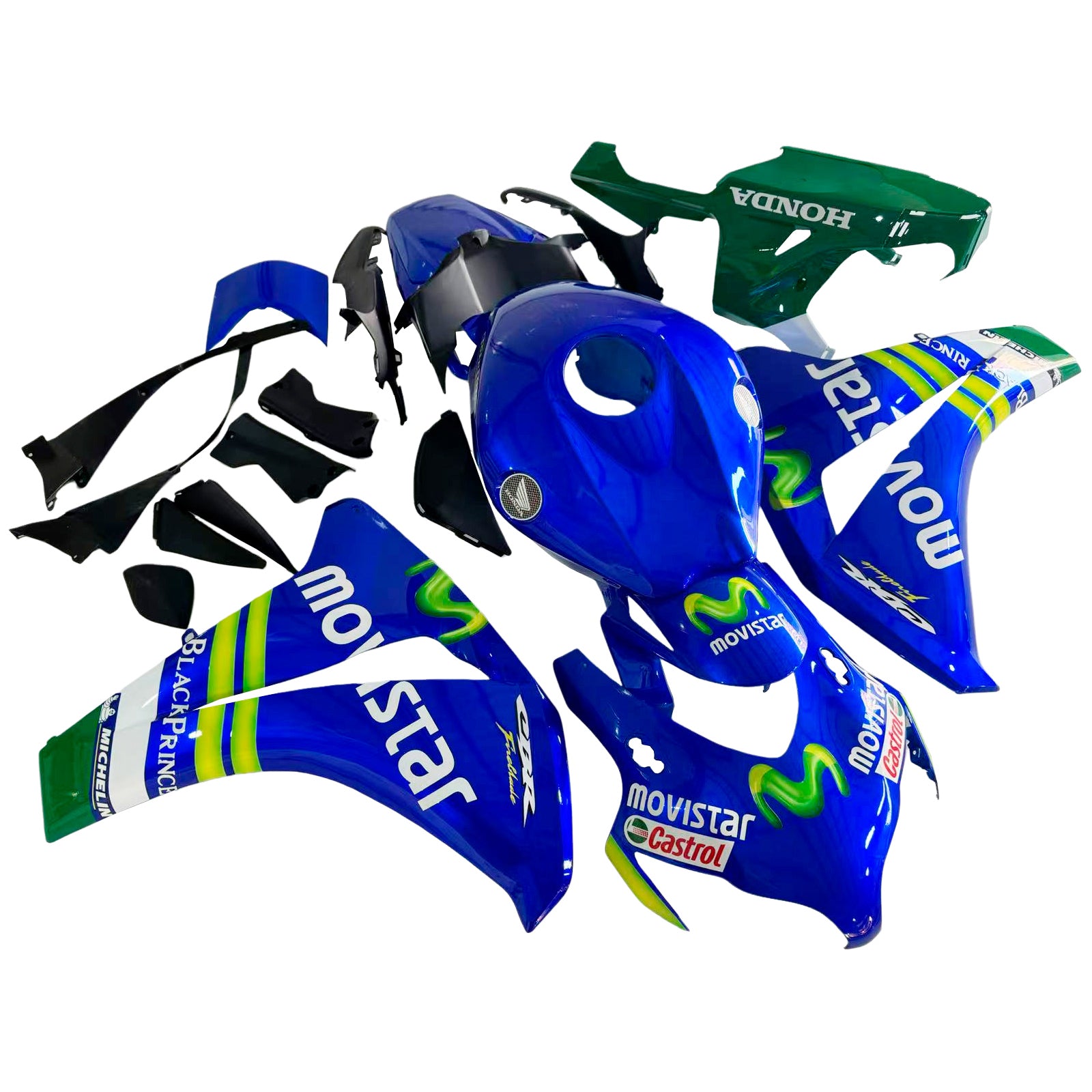Fairings 2008-2011 Honda CBR1000 RR Blue Green Movistar  Generic