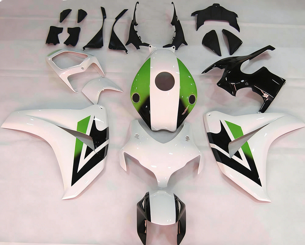 Fairings 2008-2011 Honda CBR 1000 RR White Green Hannspree  Generic