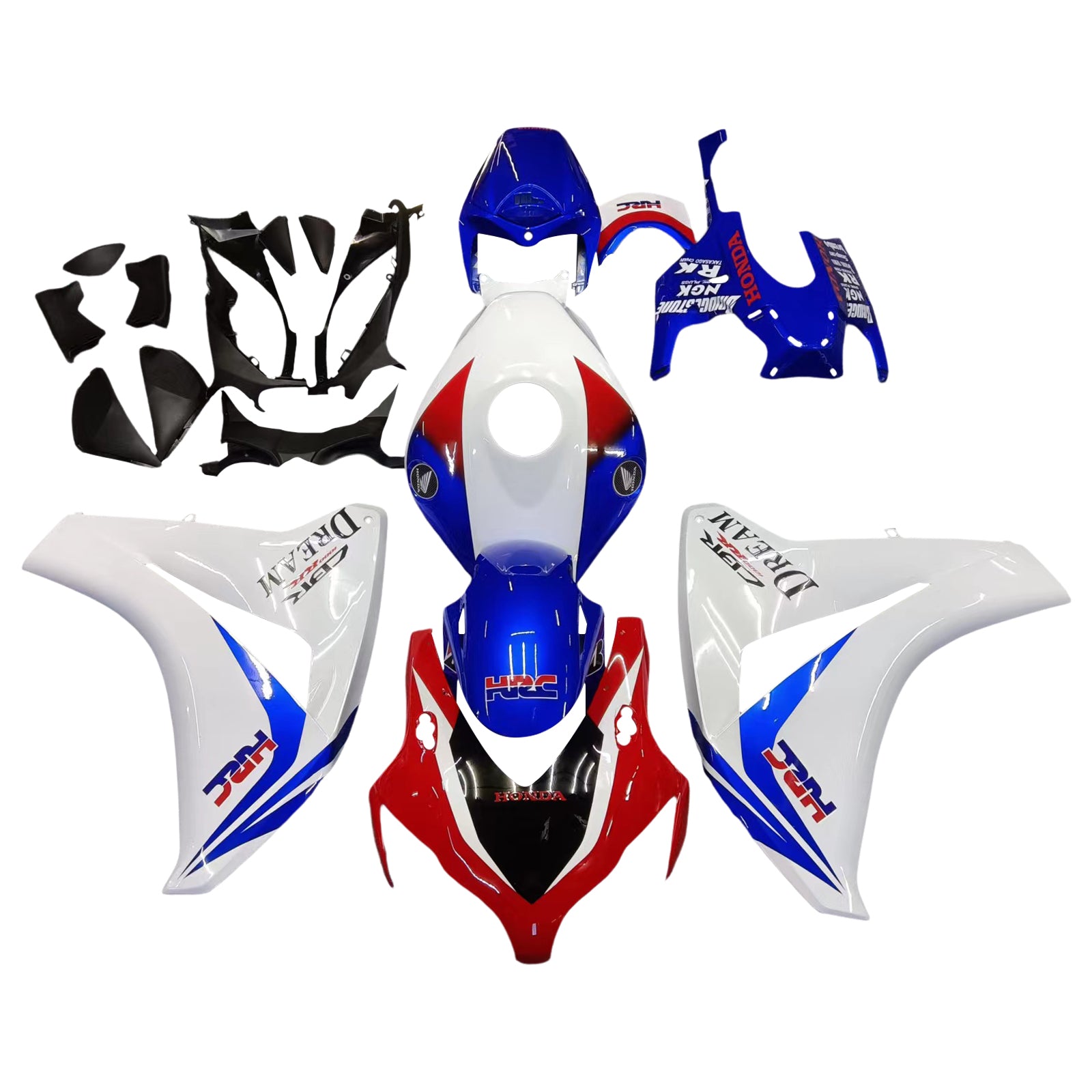 Fairings 2008-2011 Honda CBR 1000 RR أحمر أبيض أزرق HRC عام