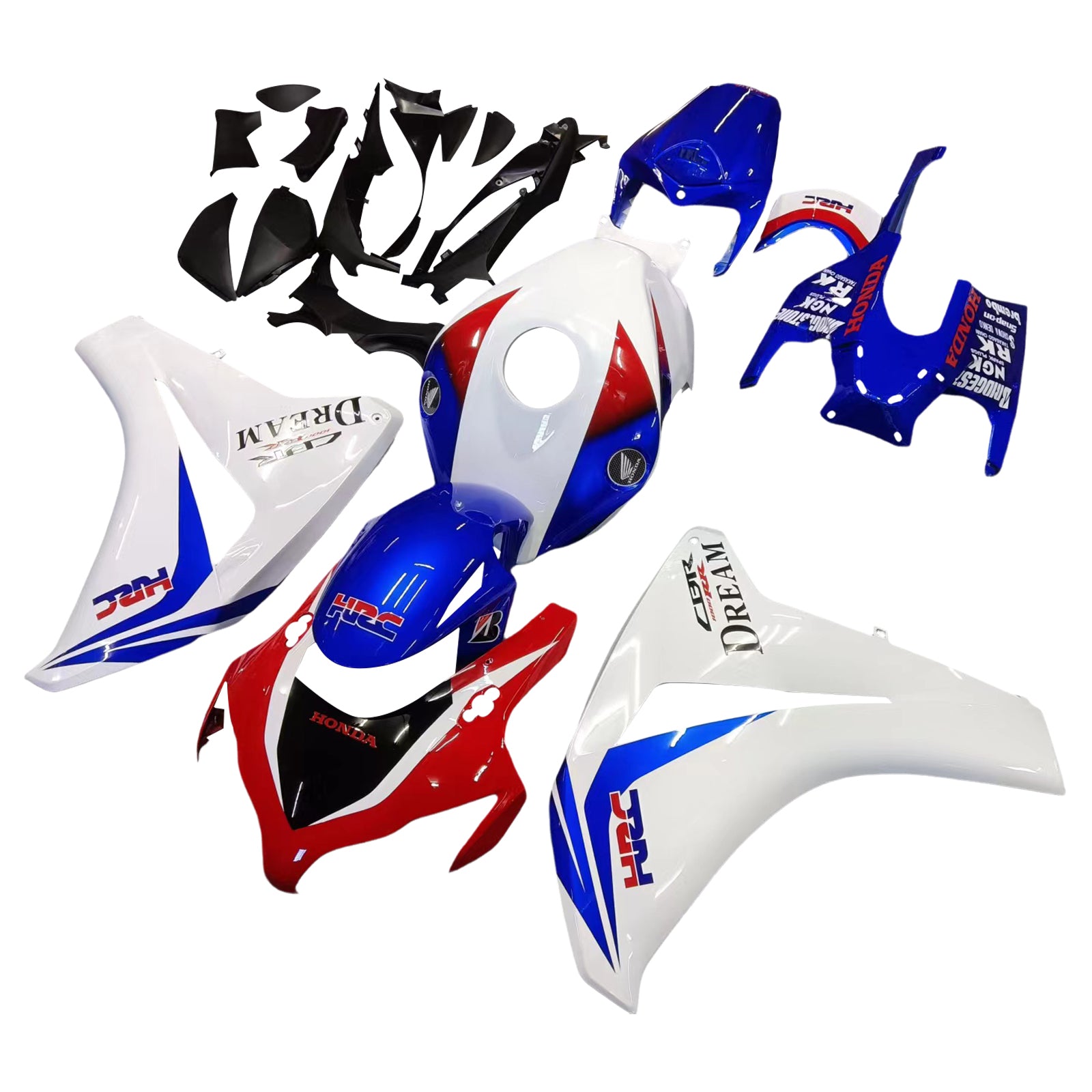 Fairings 2008-2011 Honda CBR 1000 RR أحمر أبيض أزرق HRC عام