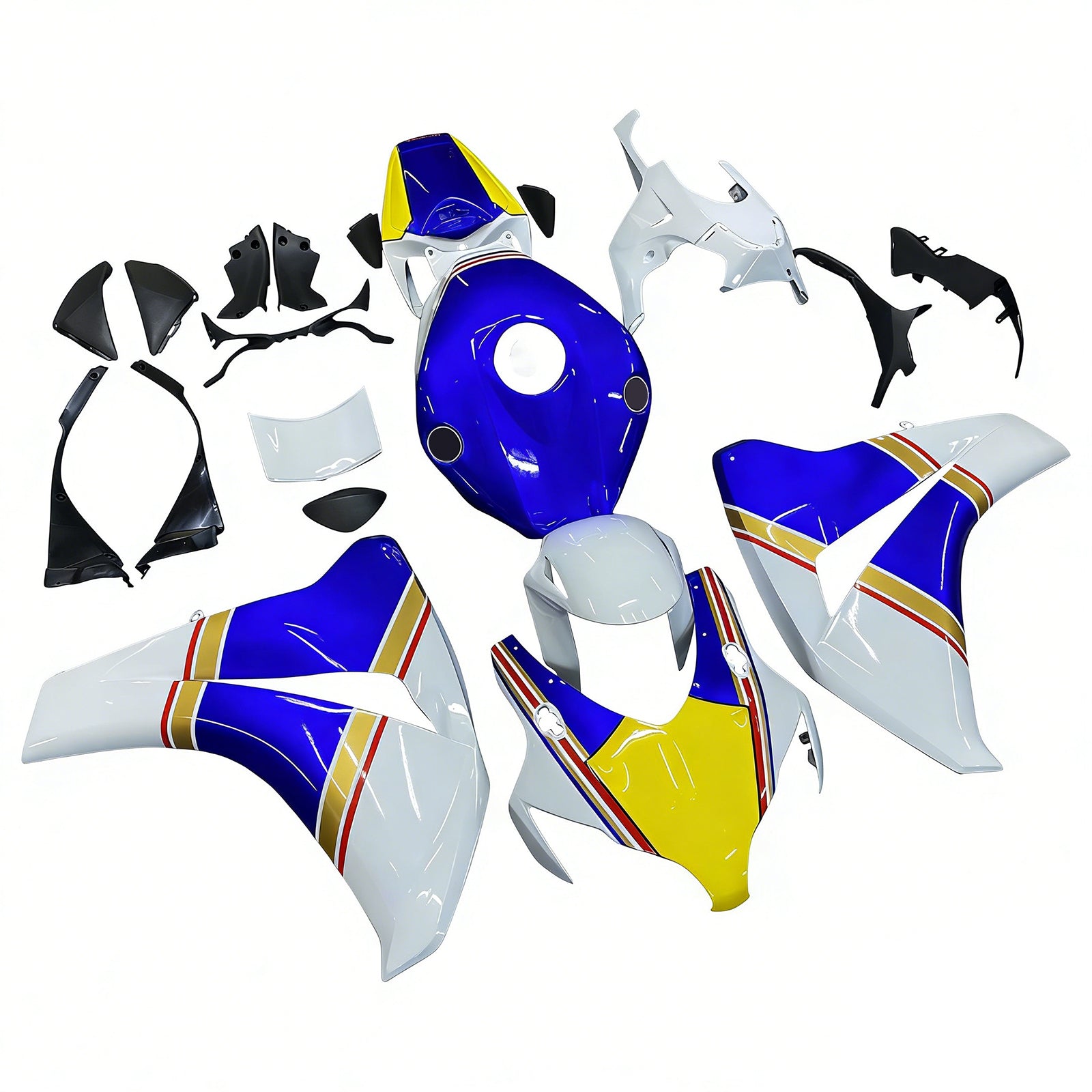 페어링 2008-2011 Honda CBR 1000 RR 화이트 Rothmans Honda 제네릭