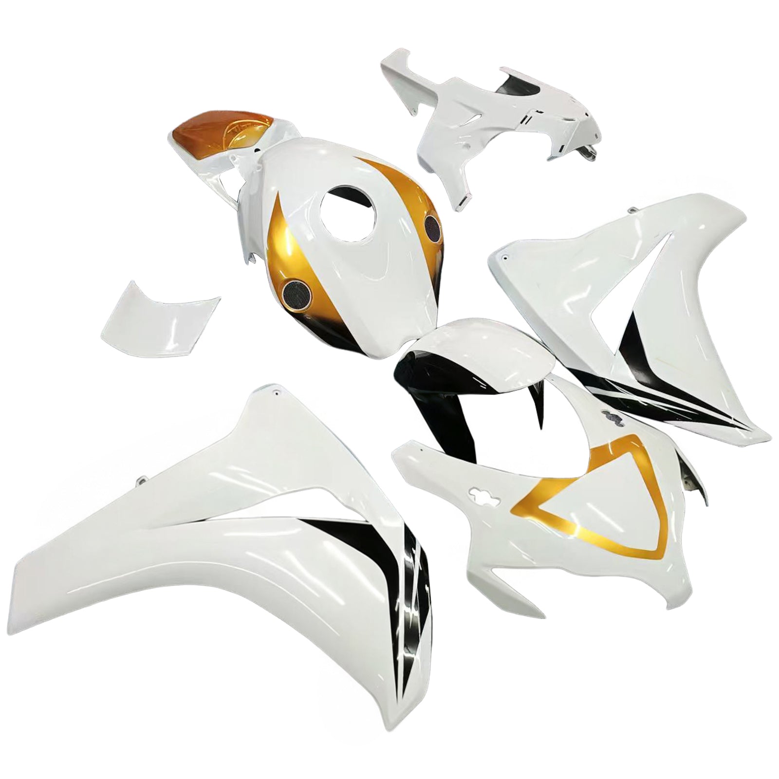 Fairings 2008-2011 Honda CBR 1000 RR White & Gold Sport-Evo  Generic