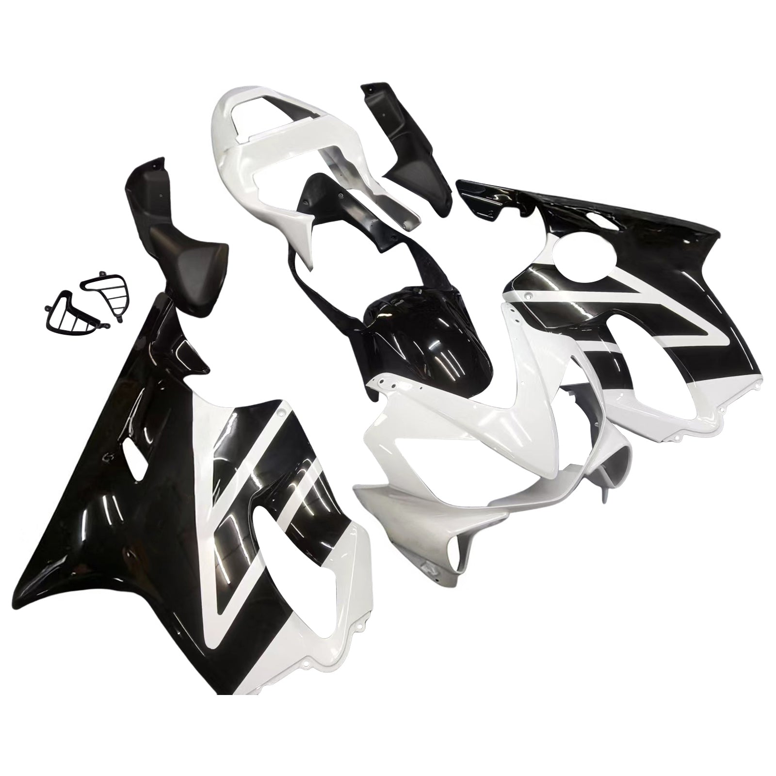 Carenados 2001-2003 Honda CBR600 F4i Negro y Blanco F4i Genérico
