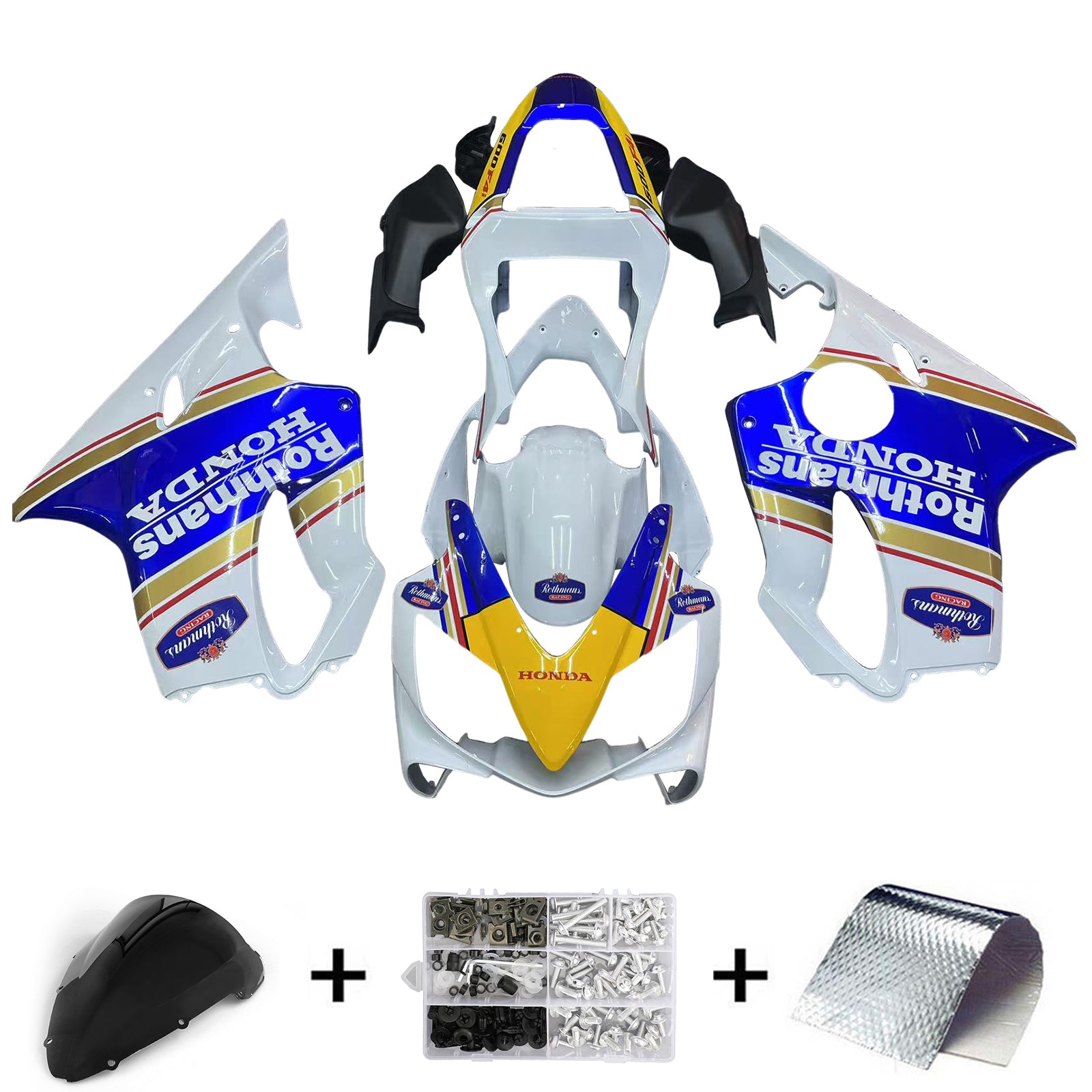Fairings 2001-2003 Honda CBR 600 F4i White Rothmans Honda  Generic