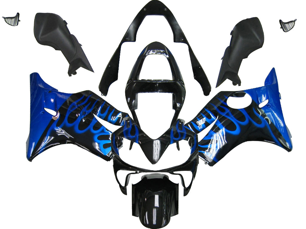 Fairings 2001-2003 Honda CBR 600 F4i Black & Blue Flame Generic