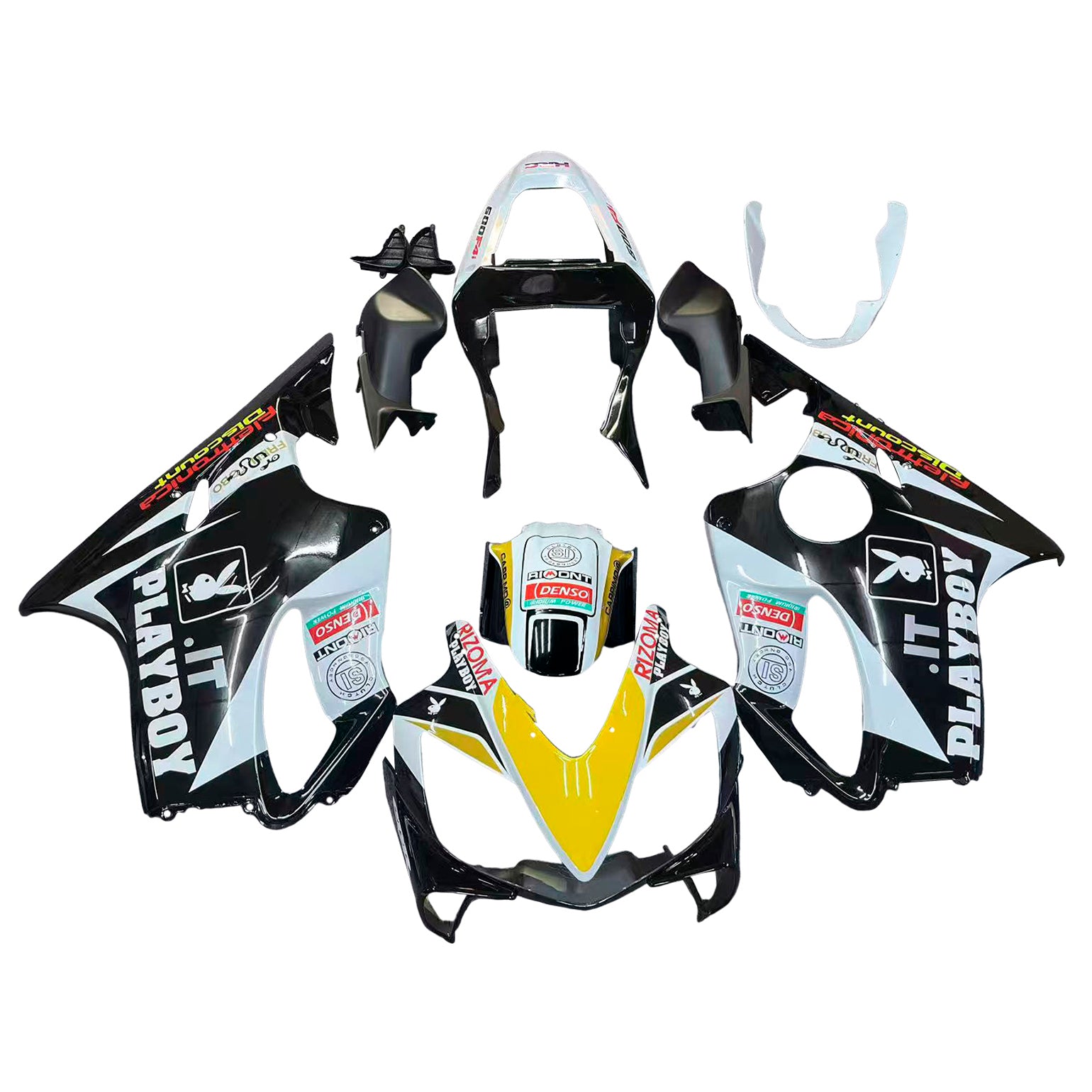 Fairings 2001-2003 Honda CBR 600 F4i Black & White Playboy  Generic