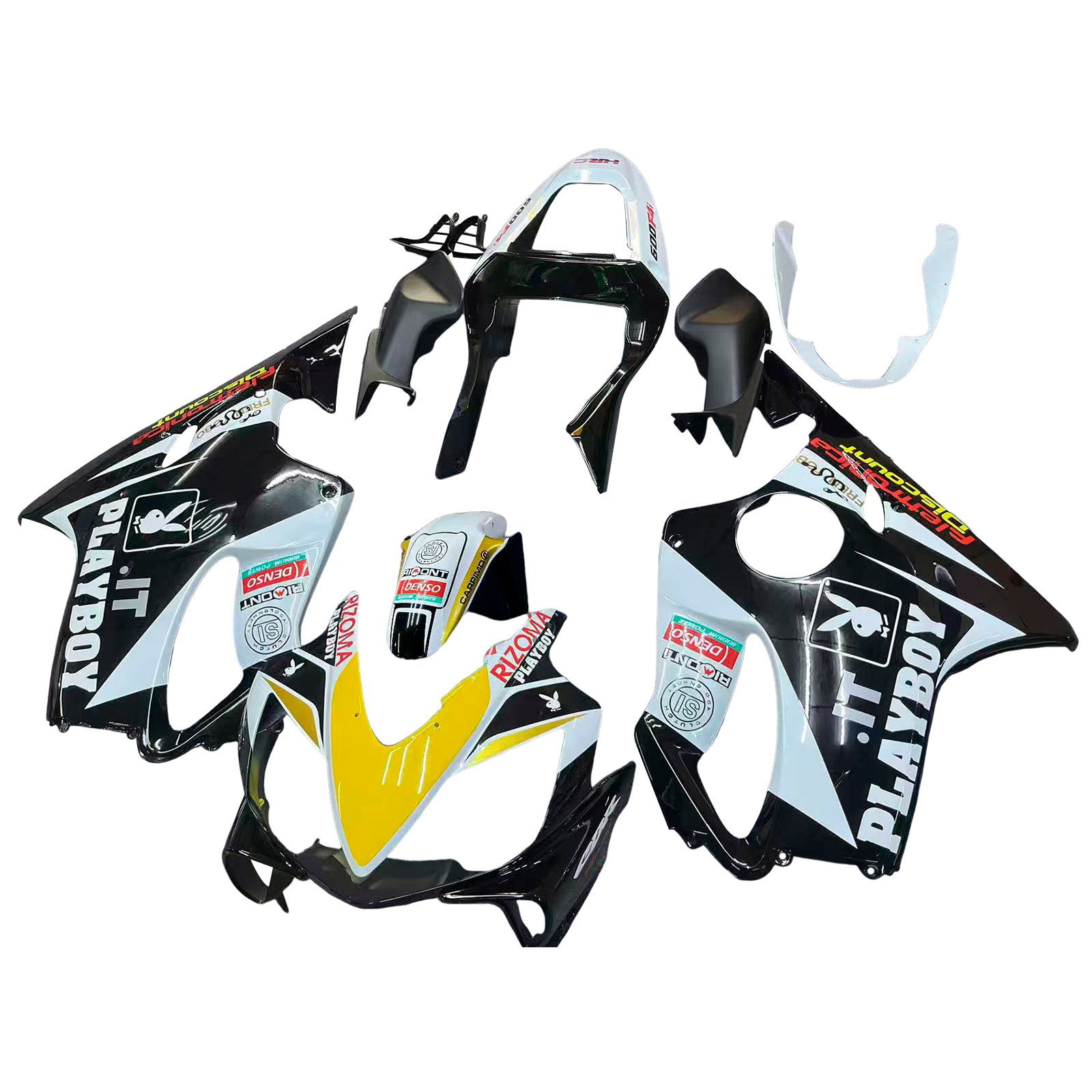 Fairings 2001-2003 Honda CBR 600 F4i Black & White Playboy  Generic