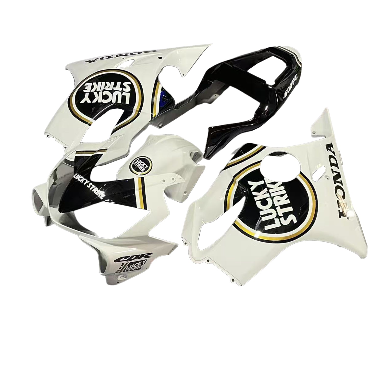 Fairings 2001-2003 Honda CBR 600 F4i White & Black Lucky Strike  Generic