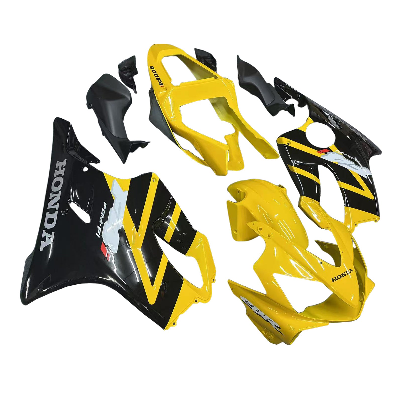 Fairings 2001-2003 Honda CBR 600 F4i Yellow & Black F4i  Generic