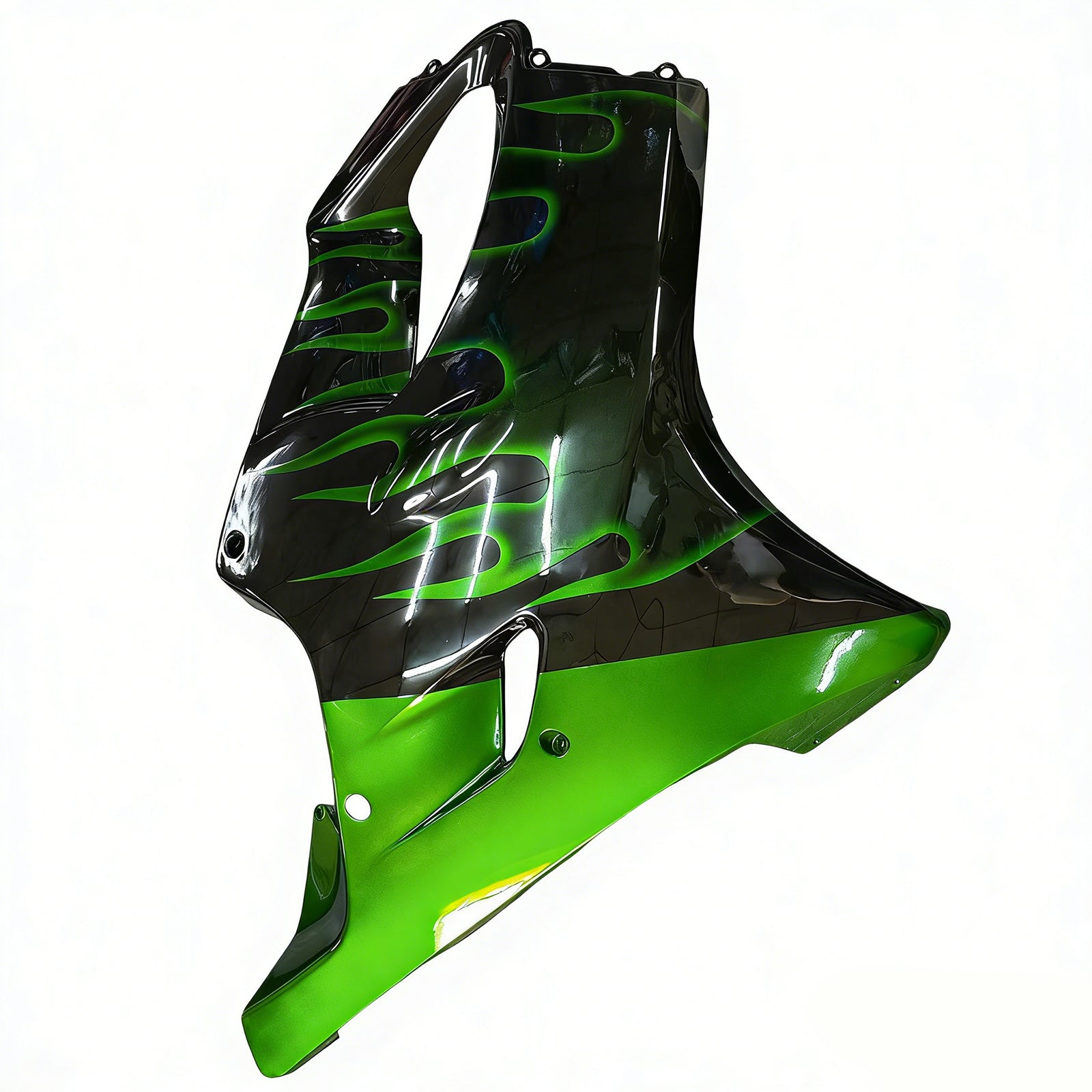 Fairings 2001-2003 Honda CBR 600 F4i Black & Green Flame  Generic