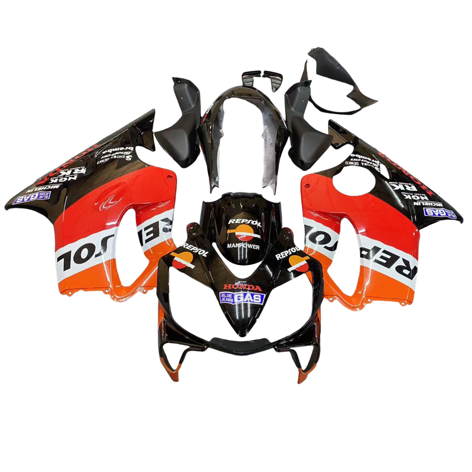 Fairings 2004-2007 Honda CBR 600 F4i Black Repsol
