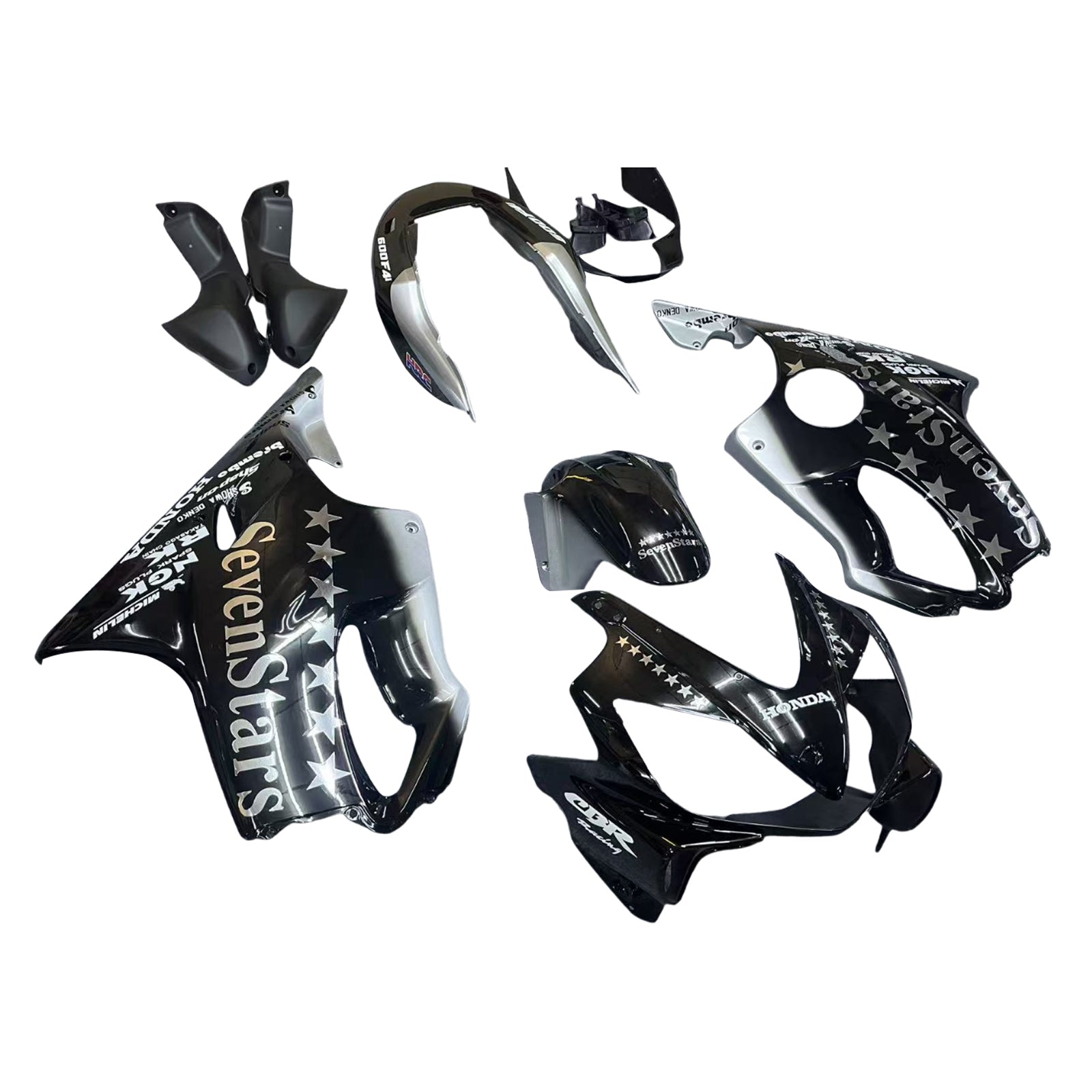 Fairings 2004-2007 Honda CBR 600 F4i Black SevenStars  Generic