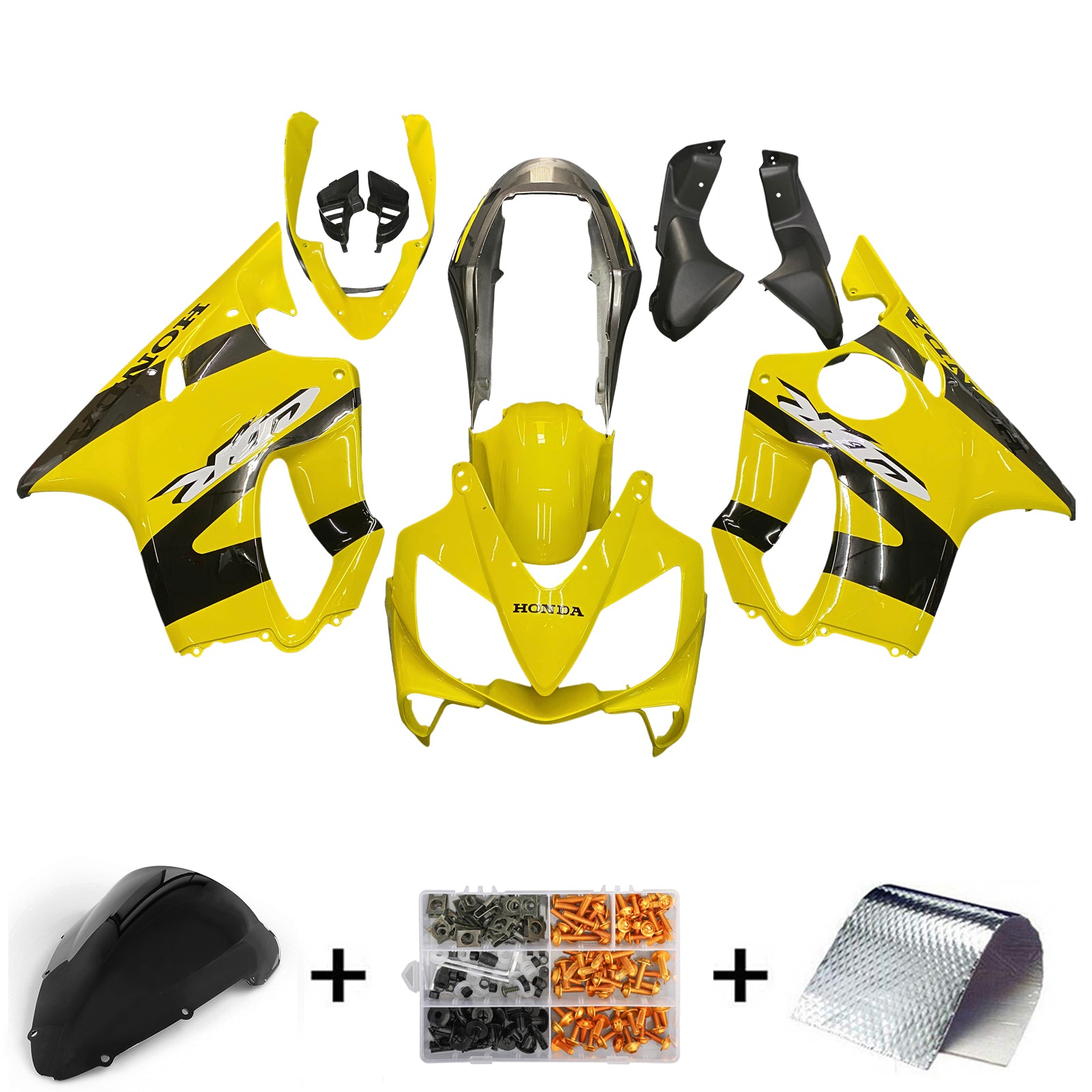 Carenados 2004-2007 Honda CBR 600 F4i Amarillo y Negro CBR Genérico