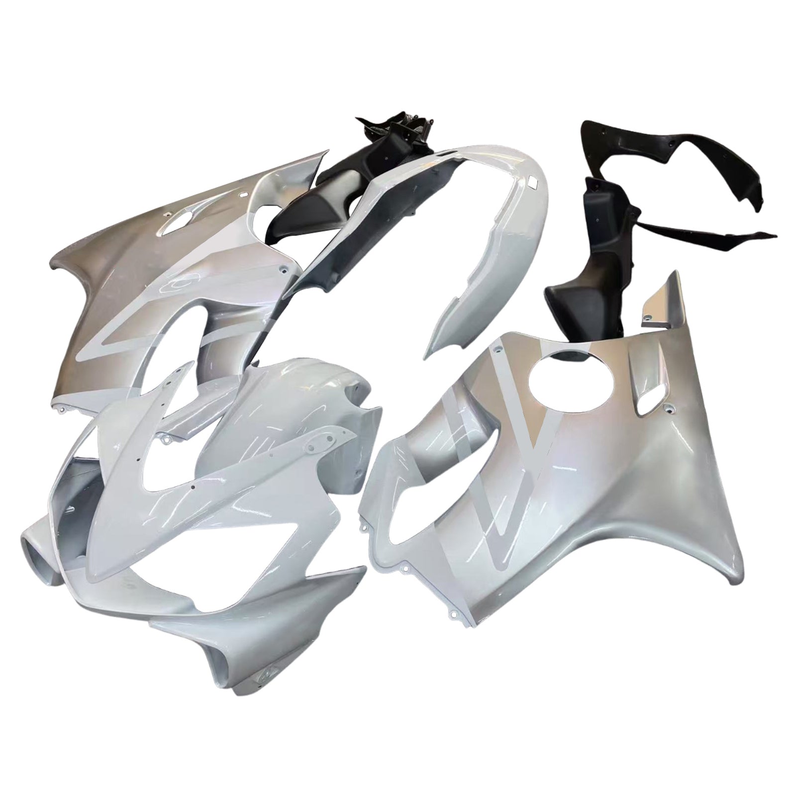Fairings 2004-2007 Honda CBR 600 F4i White & Silver F4i  Generic
