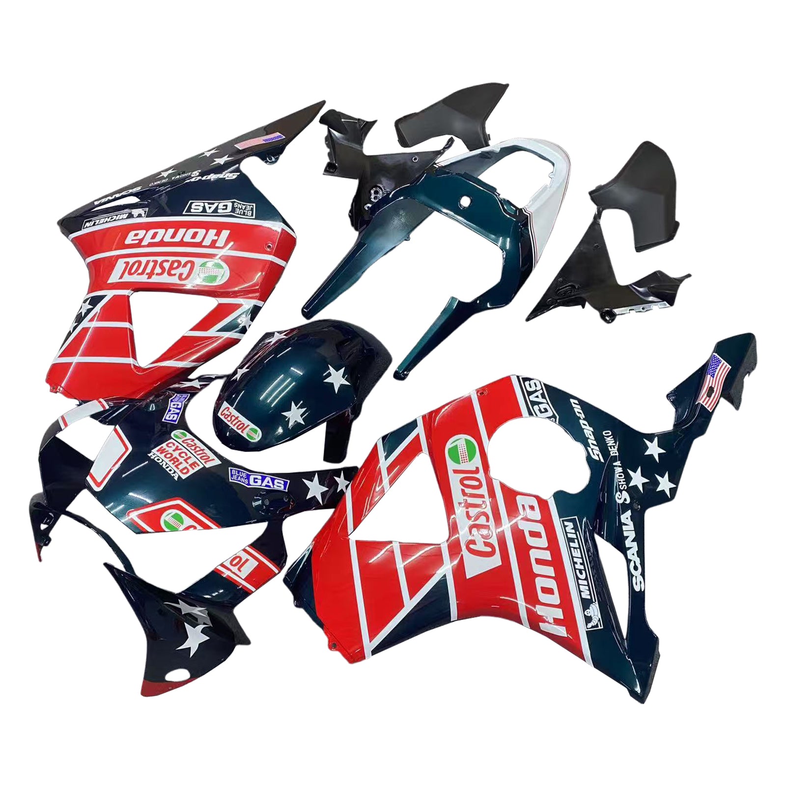 Fairings 2002-2003 Honda CBR 954 RR Multi-Color Castrol Honda  Generic
