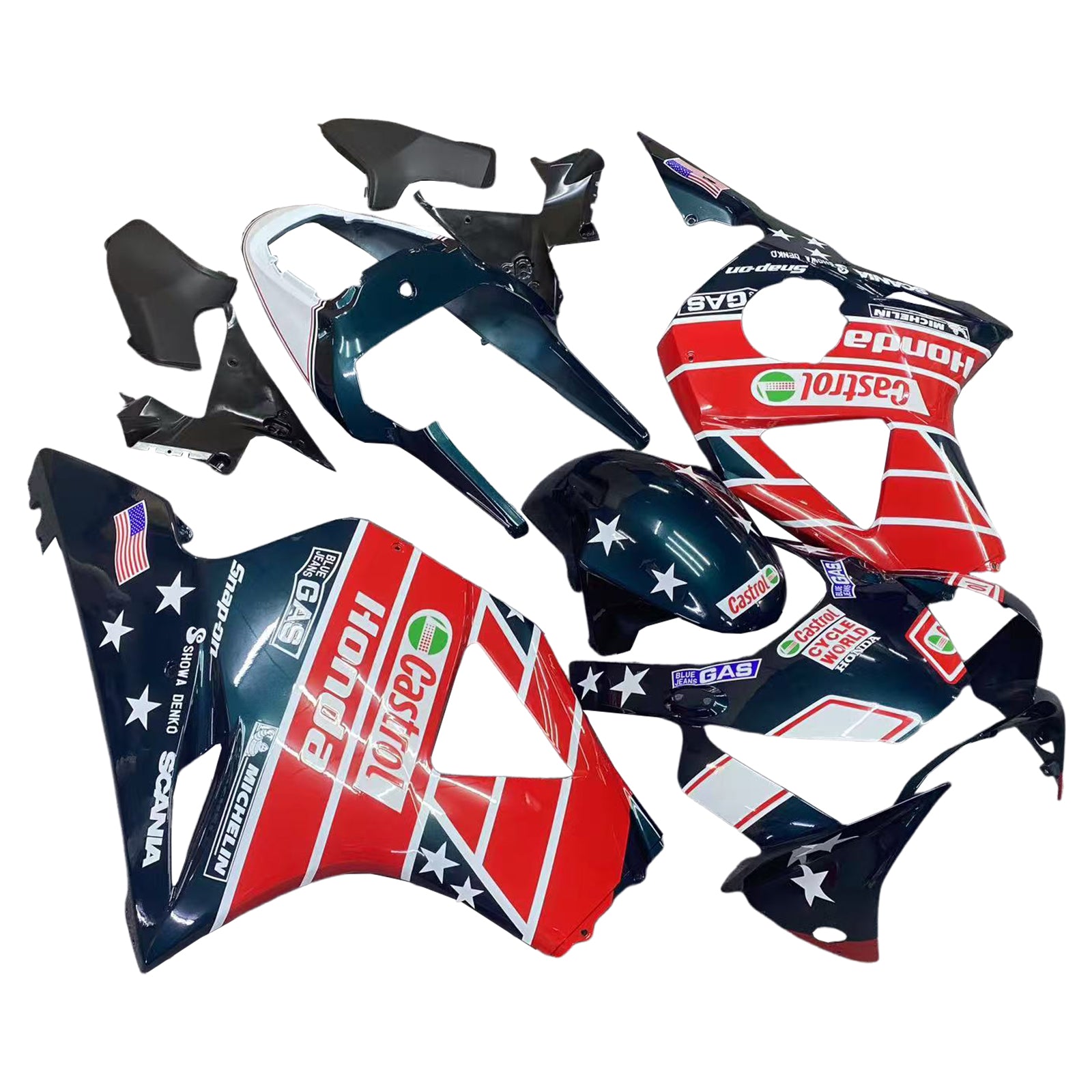 Fairings 2002-2003 Honda CBR 954 RR Multi-Color Castrol Honda  Generic