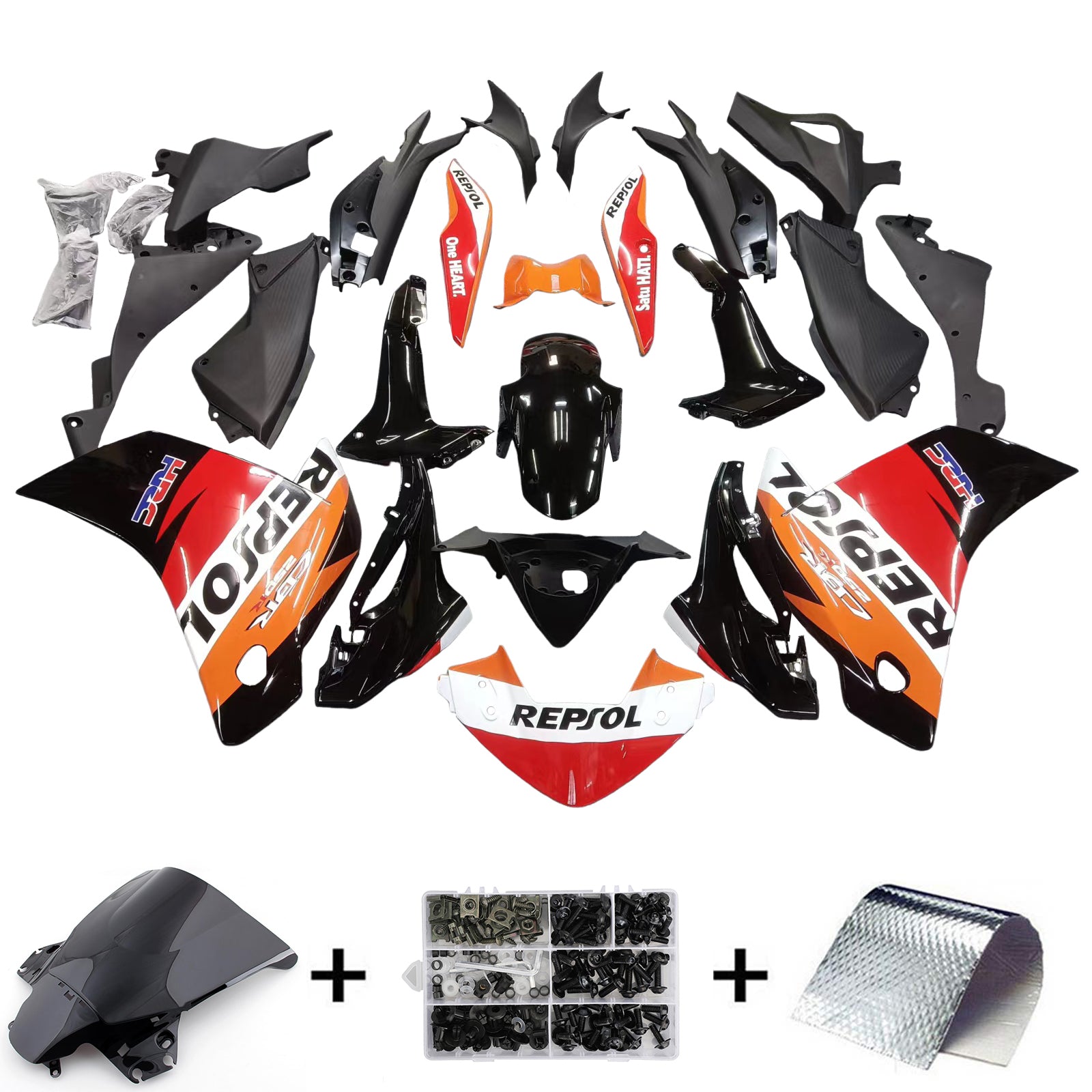 Fairings 2011-2015 هوندا CBR250R ريبسول أورانج عام