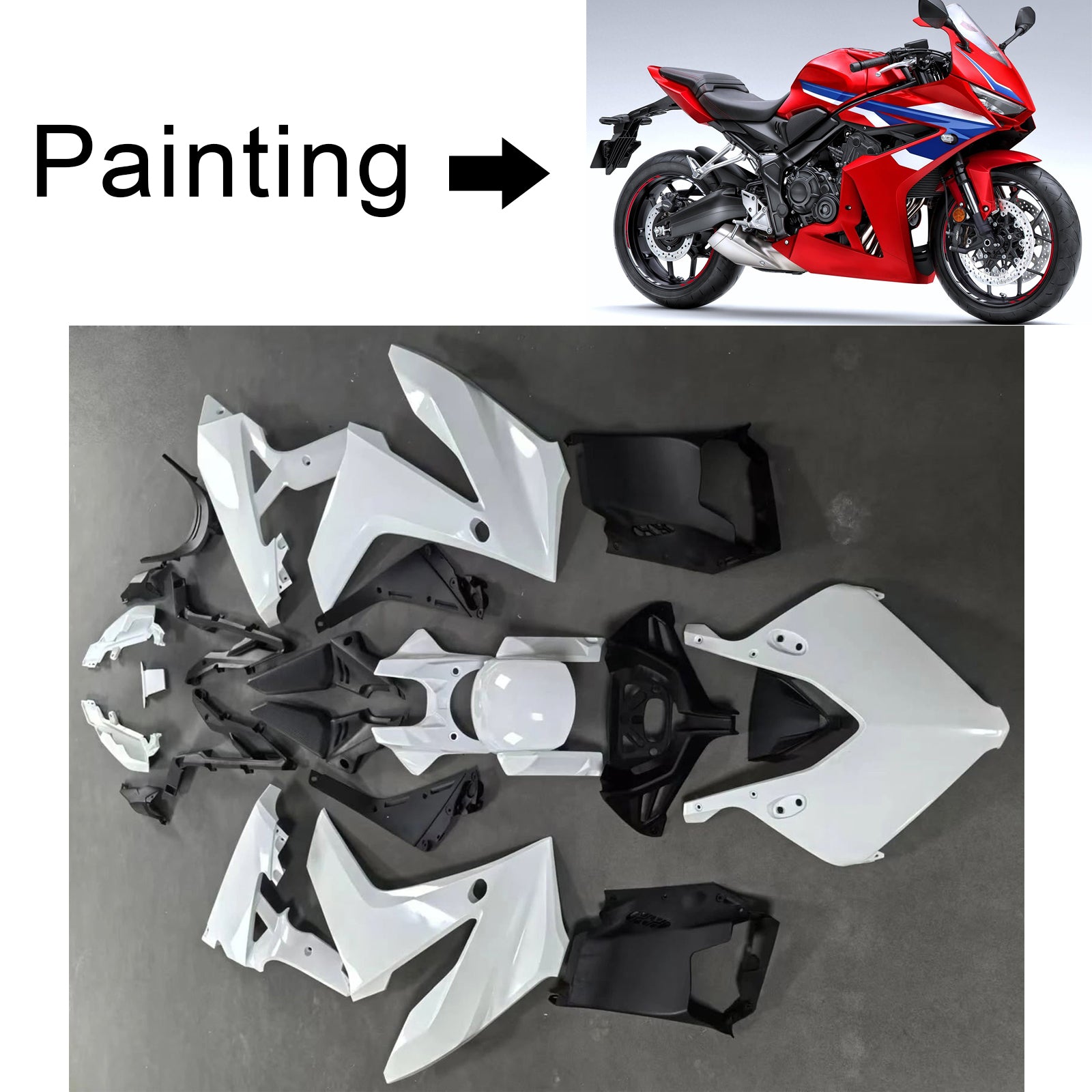 Injection Fairing Kit Bodywork Plastic ABS For Honda CBR650R 2024-2025