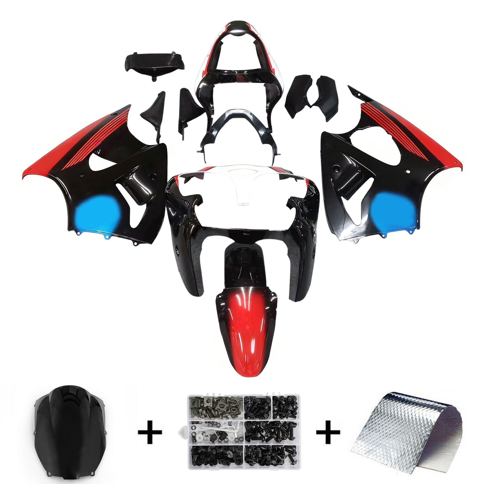 가와사키 ZX6R 636 2000-2002 ZZR600 2005-2008용 페어링 키트