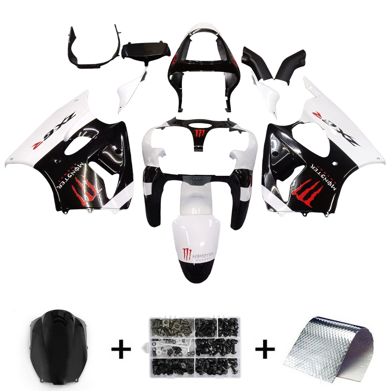 Kit Carenado Para Kawasaki ZX6R 636 2000-2002 Genérico