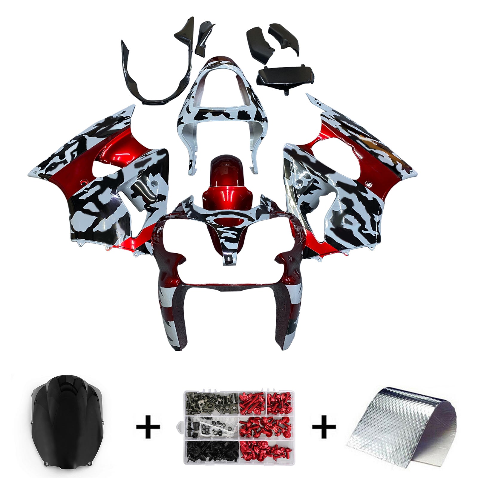 Kawasaki ZX6R 636 2000-2002 ZZR600 2005-2008 Fairing Kit Bodywork