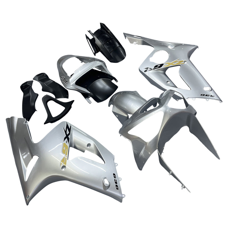 Fairings 2003-2004 Kawasaki ZX6R 636 Silver Ninja Generic