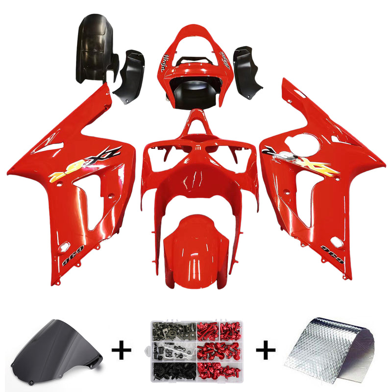 Fairings 2003-2004 Kawasaki ZX6R 636 Red Ninja  Generic