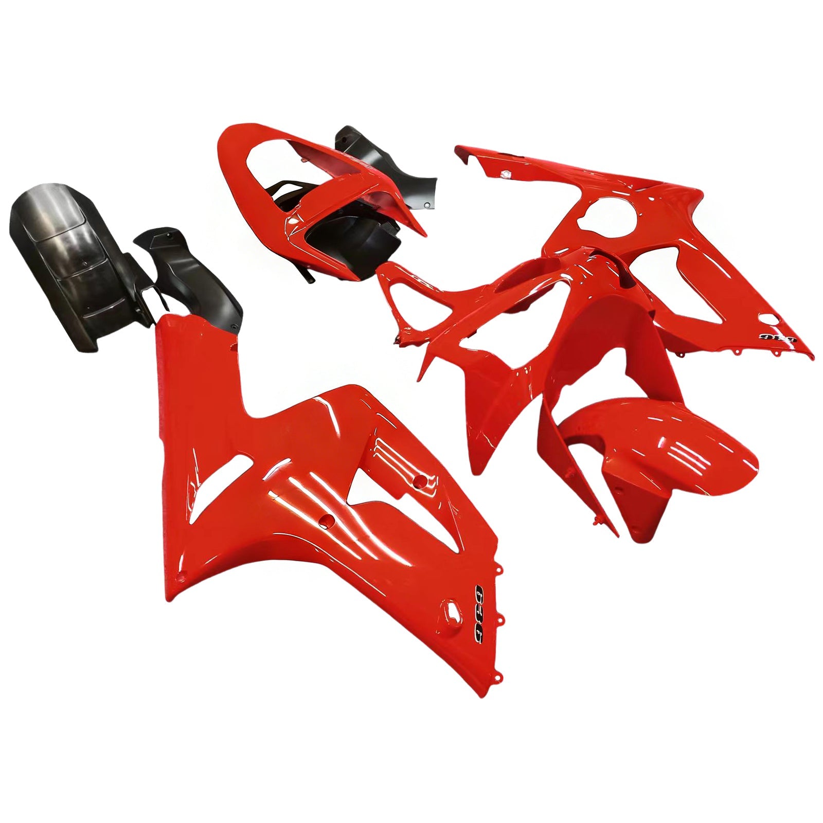 Carenados 2003-2004 Kawasaki ZX6R 636 Rojo Ninja Genérico
