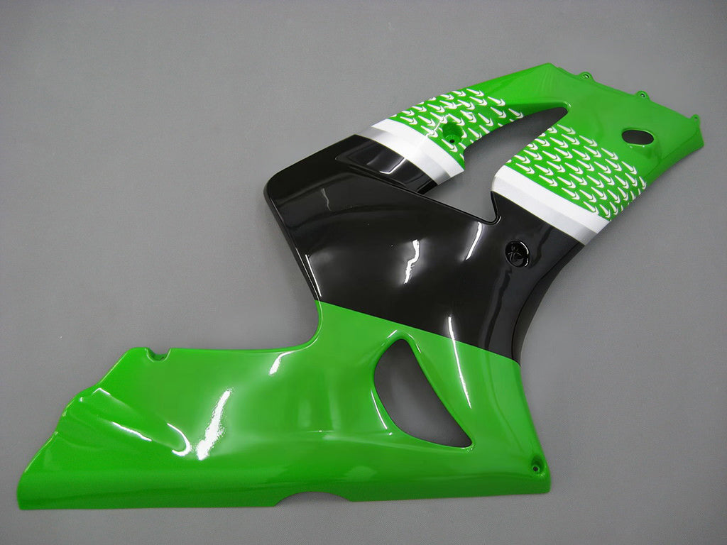 Fairings 2003-2004 Kawasaki ZX6R 636 Green Black No.56 ELF Generic