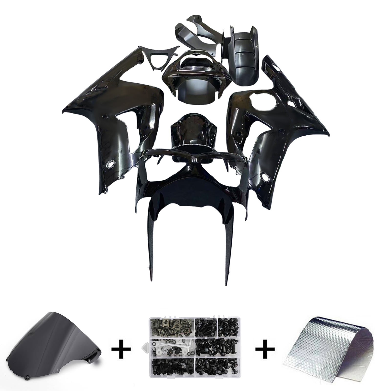 Injection Fairing Kit Bodywork Plastic ABS fit For Kawasaki ZX6R 636 2003-2004