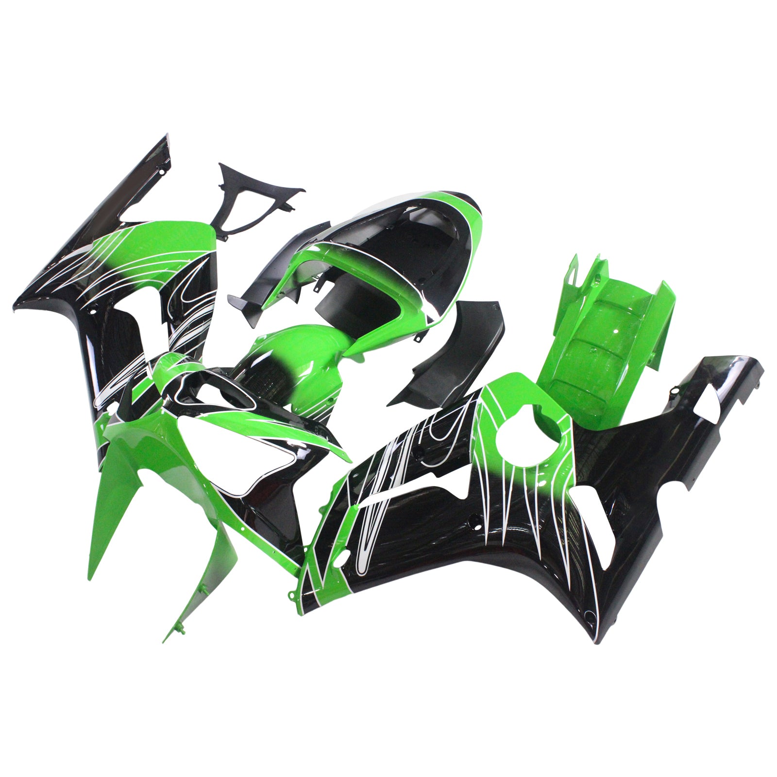 Injection Fairing Kit Bodywork Plastic ABS fit For Kawasaki ZX6R 636 2003-2004