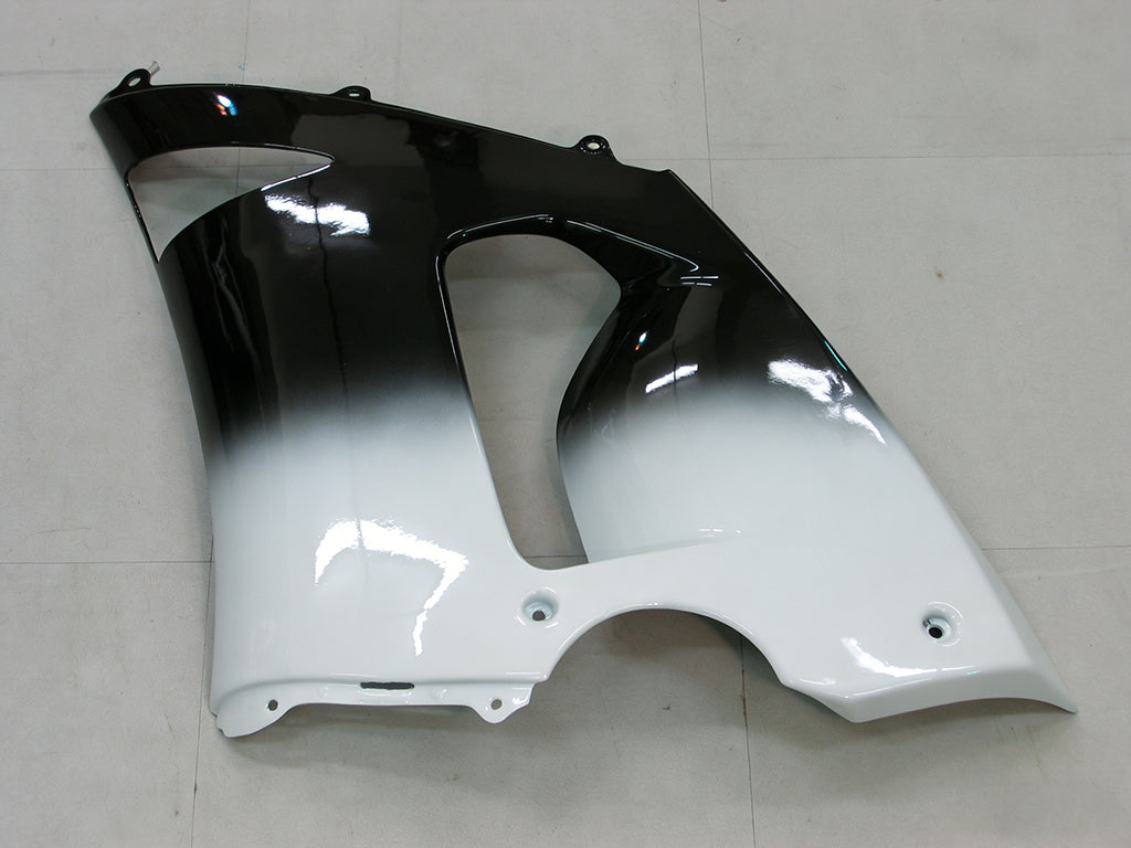 페어링 2005-2006 가와사키 ZX6R 636 블랙 화이트 웨스트 ZX6R 제네릭
