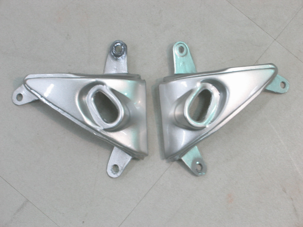 Fairings 2005-2006 Kawasaki ZX6R 636 Silver & Red Flame Ninja Generic