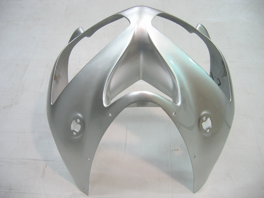 Fairings 2005-2006 Kawasaki ZX6R 636 Silver & Red Flame Ninja Generic