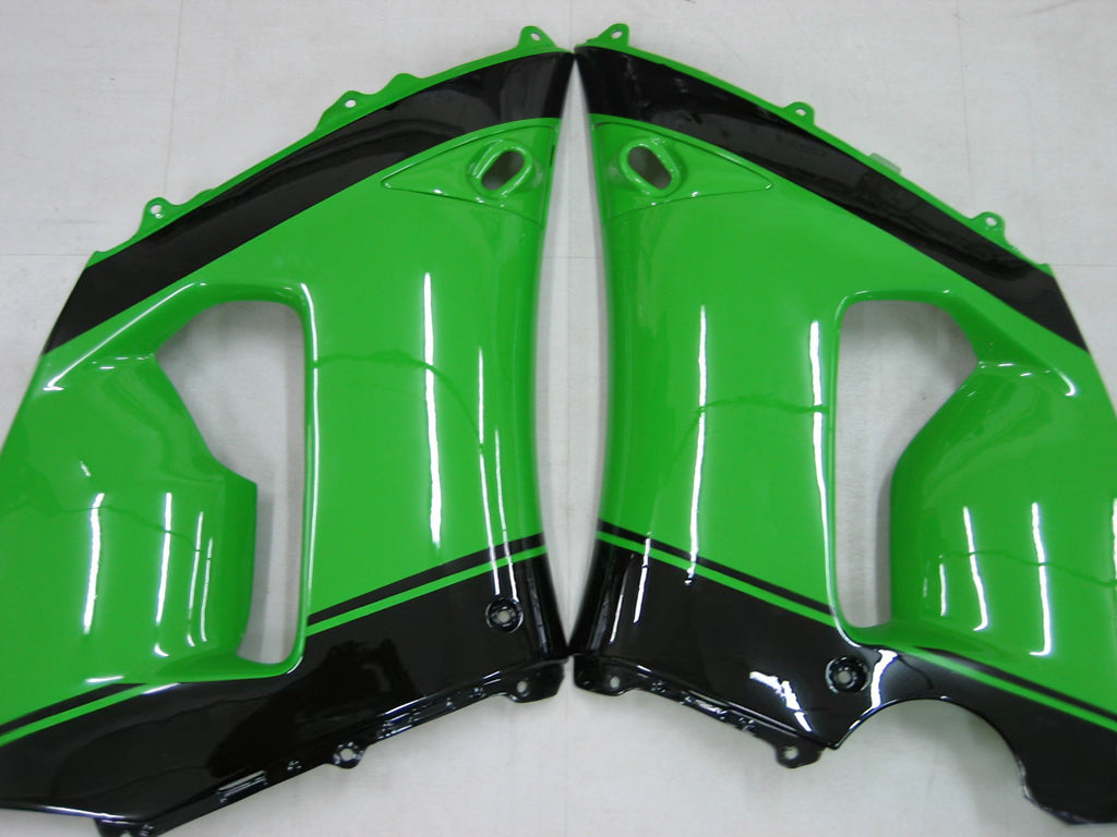 Fairings 2005-2006 Kawasaki ZX6R 636 Green Black No.14 ZX6R Generic
