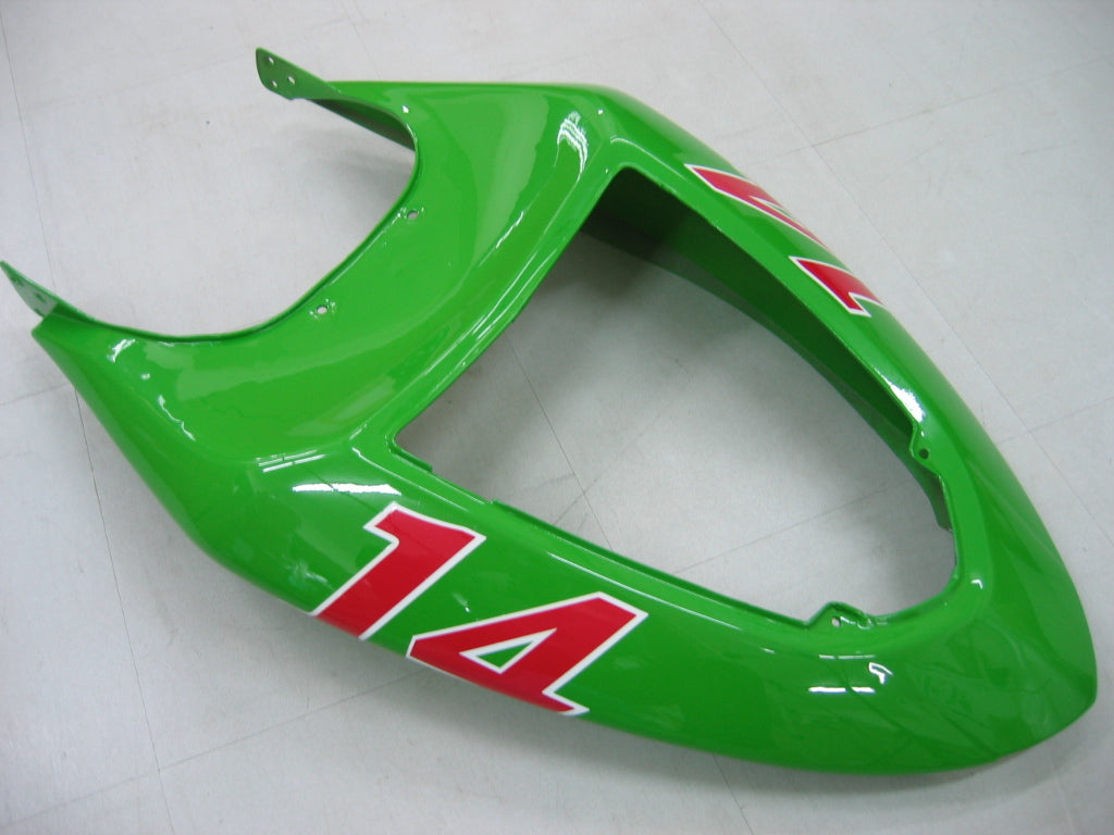 Fairings 2005-2006 Kawasaki ZX6R 636 Green Black No.14 ZX6R Generic