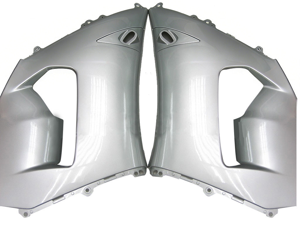 Fairings 2005-2006 Kawasaki ZX6R 636 Silver Black Ninja Generic