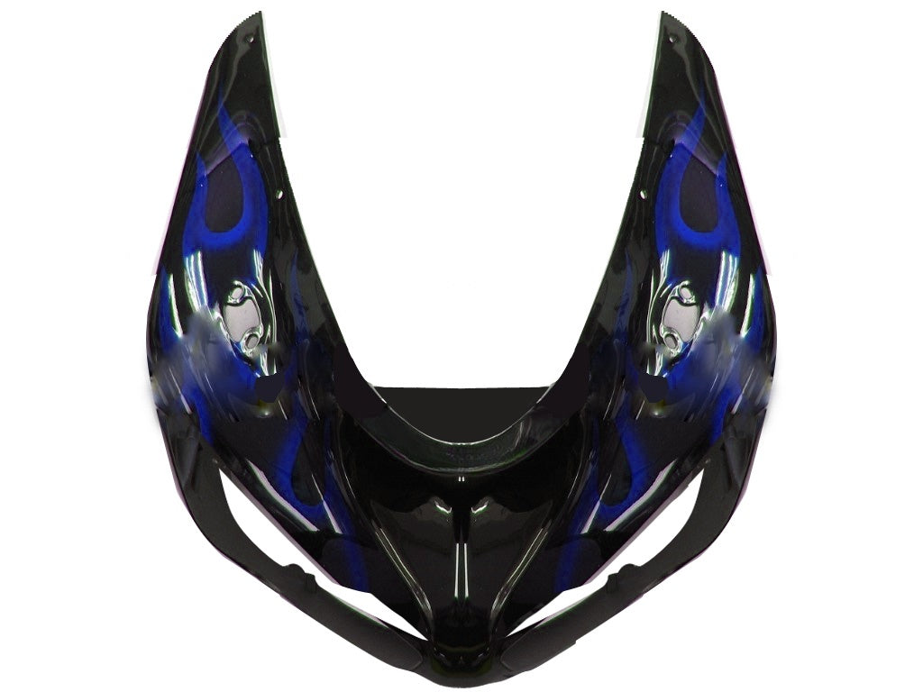 Fairings 2005-2006 Kawasaki ZX6R 636 Black & Blue Flame Ninja Generic