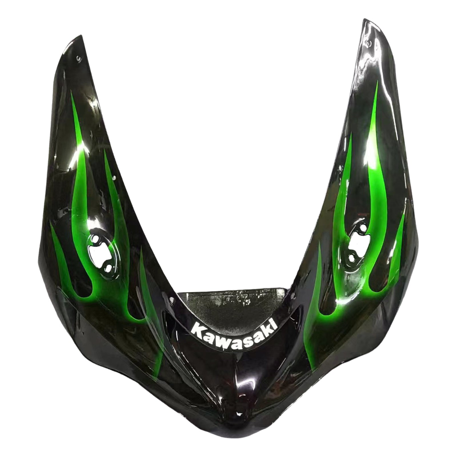 Fairings 2005-2006 Kawasaki ZX6R 636 Black &amp; Green Flame Ninja Generic