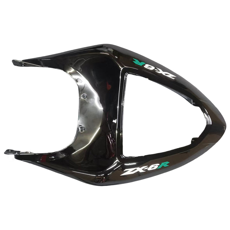 Fairings 2005-2006 Kawasaki ZX6R 636 Black & Green Flame Ninja  Generic