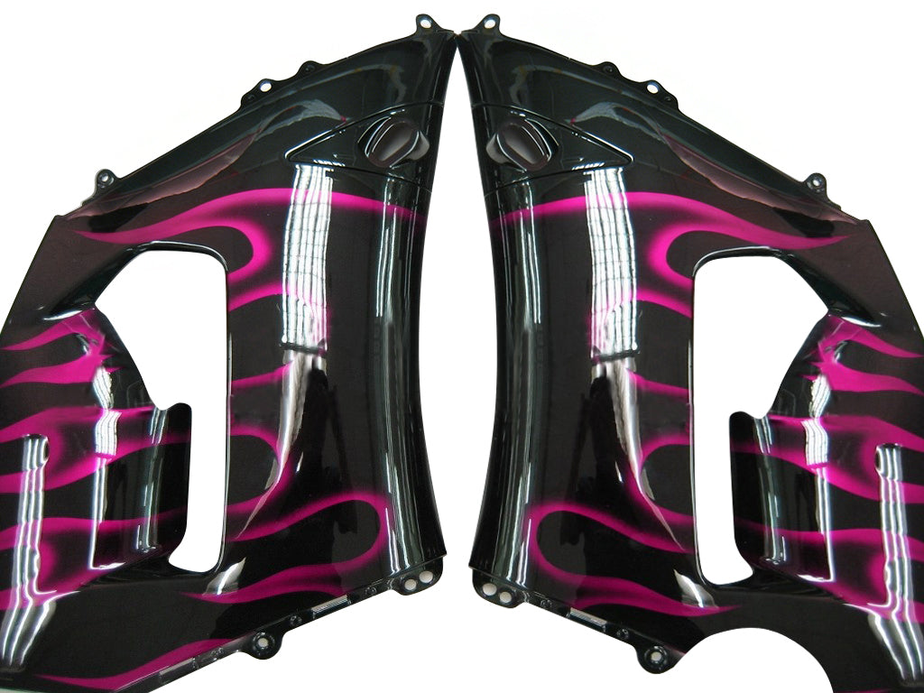 Fairings 2005-2006 Kawasaki ZX6R 636 Black & Purple Flame Ninja Generic