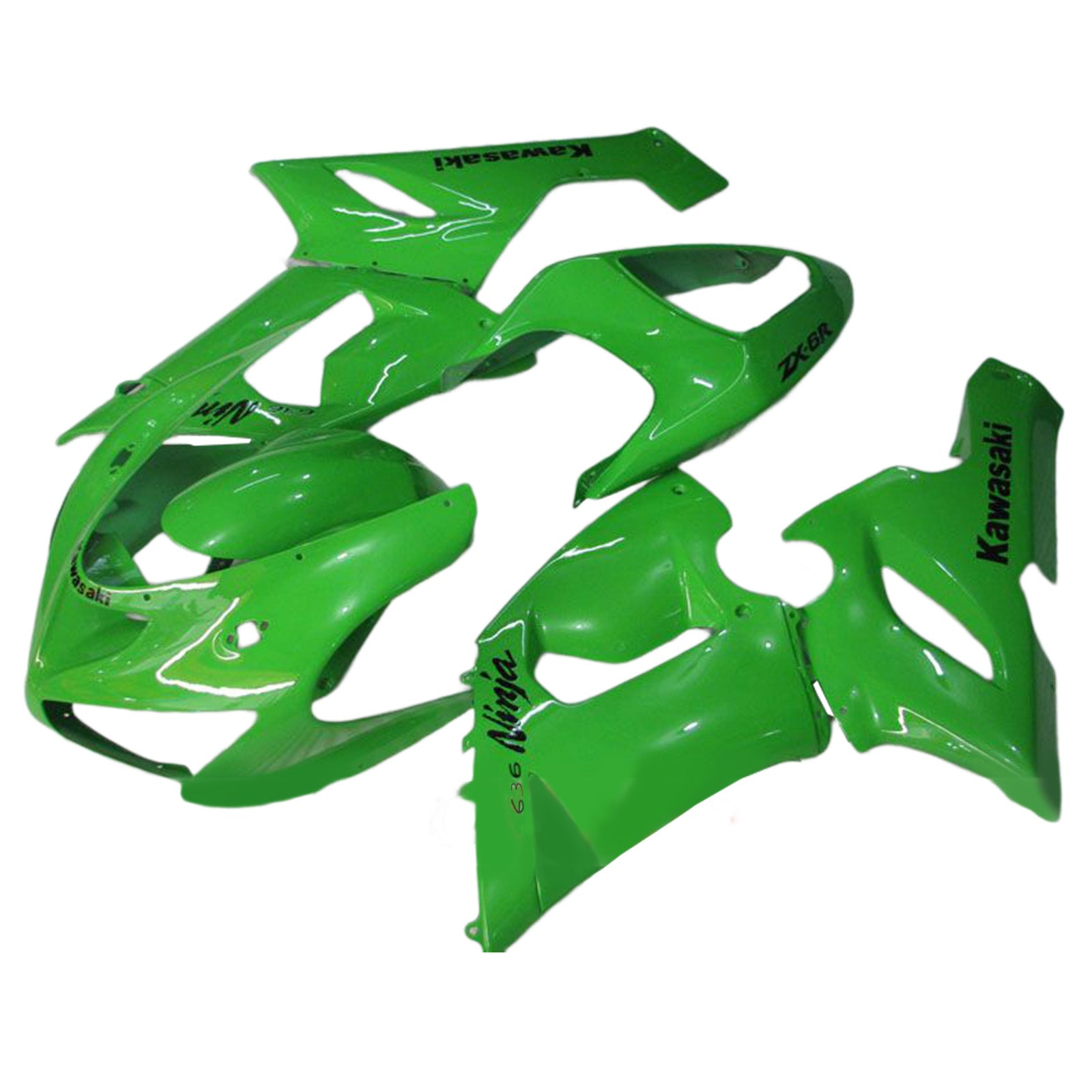 Fairings 2005-2006 Kawasaki ZX6R ZX636 Green Ninja  Generic