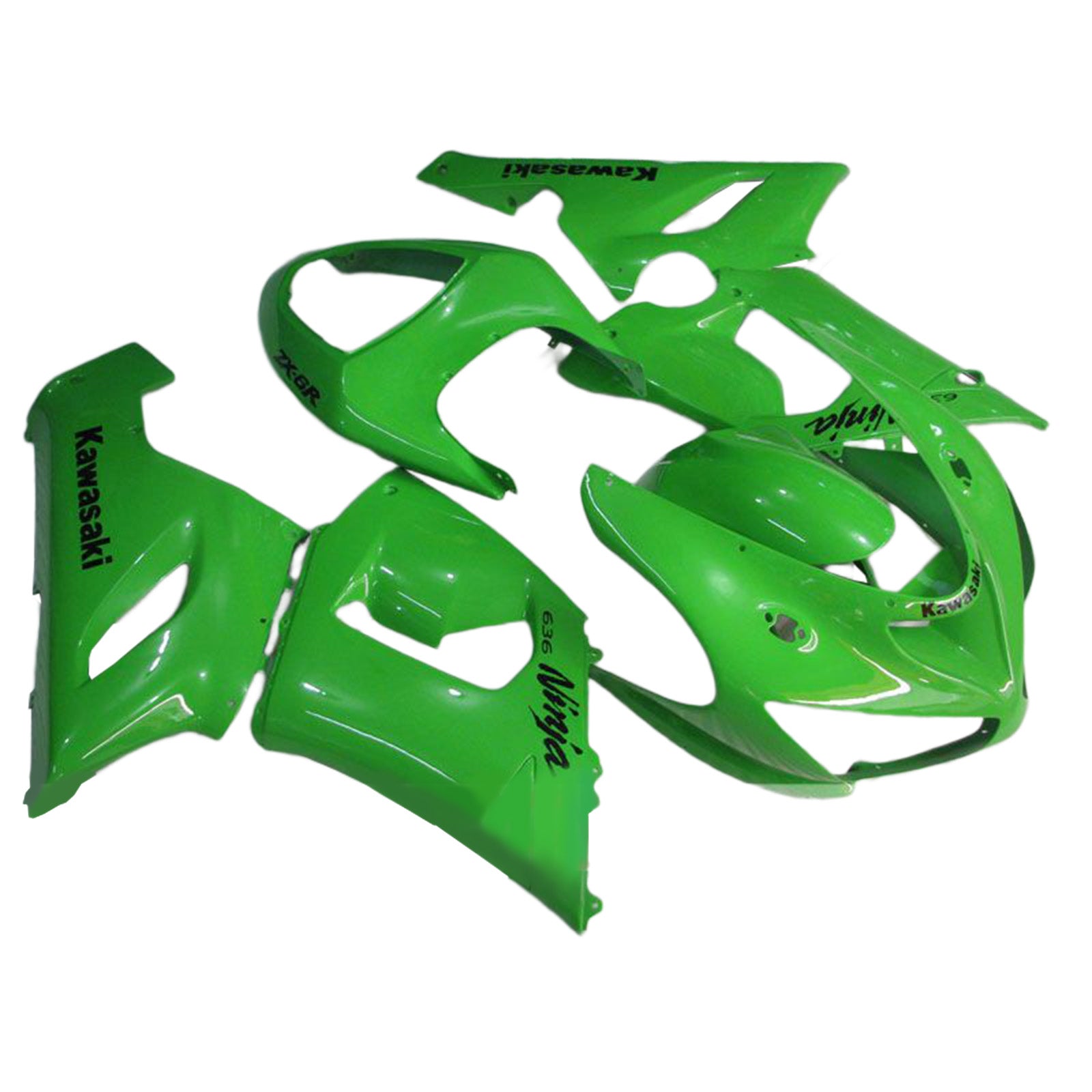 Fairings 2005-2006 Kawasaki ZX6R ZX636 Green Ninja  Generic