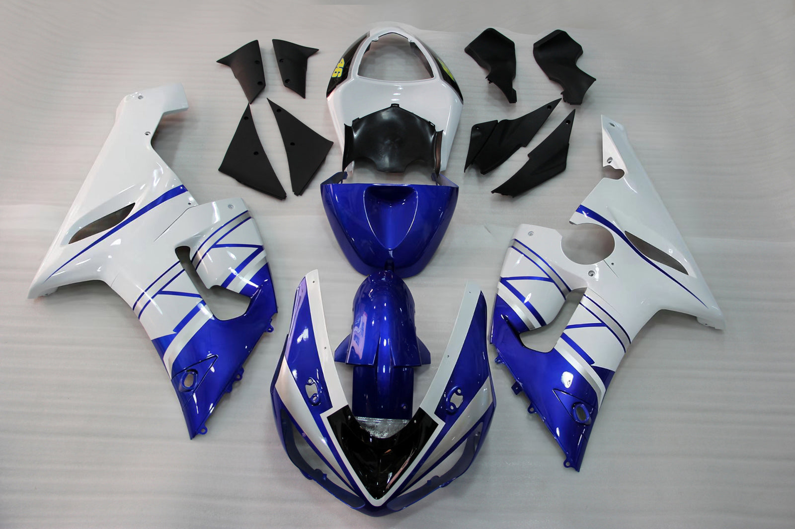 Carenados 2005-2006 Kawasaki ZX6R ZX636 Azul Blanco FIAT Genérico