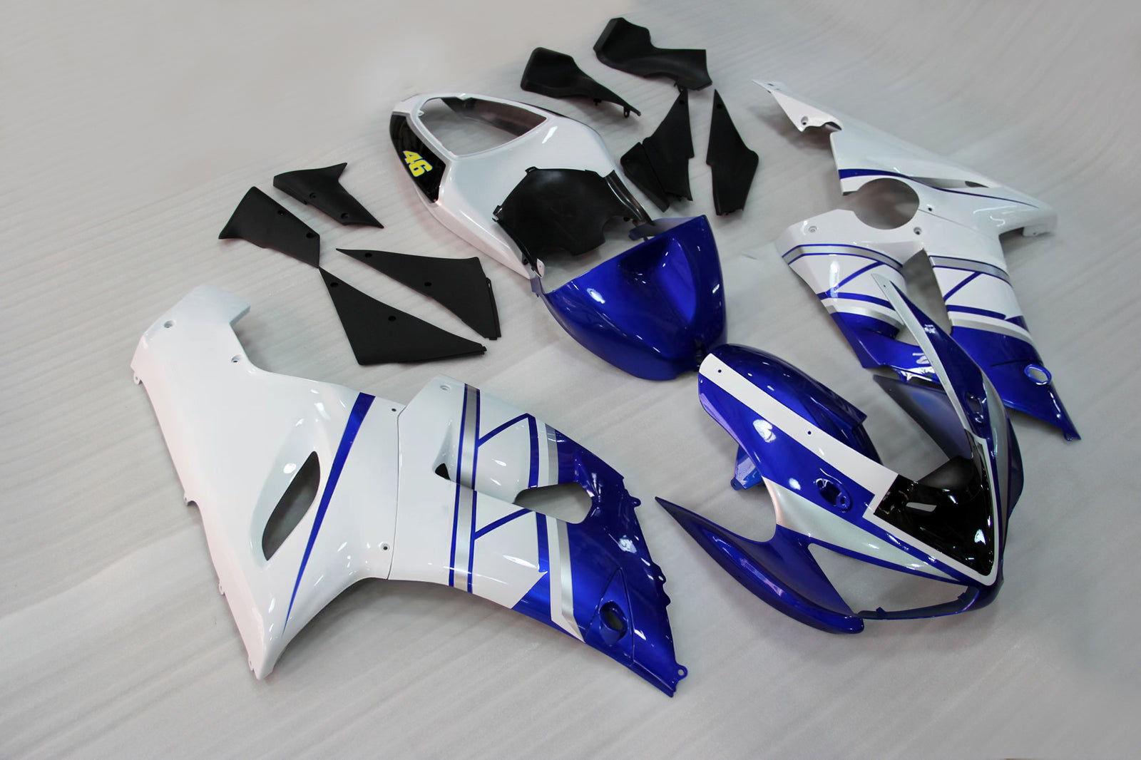 Carenados 2005-2006 Kawasaki ZX6R ZX636 Azul Blanco FIAT Genérico