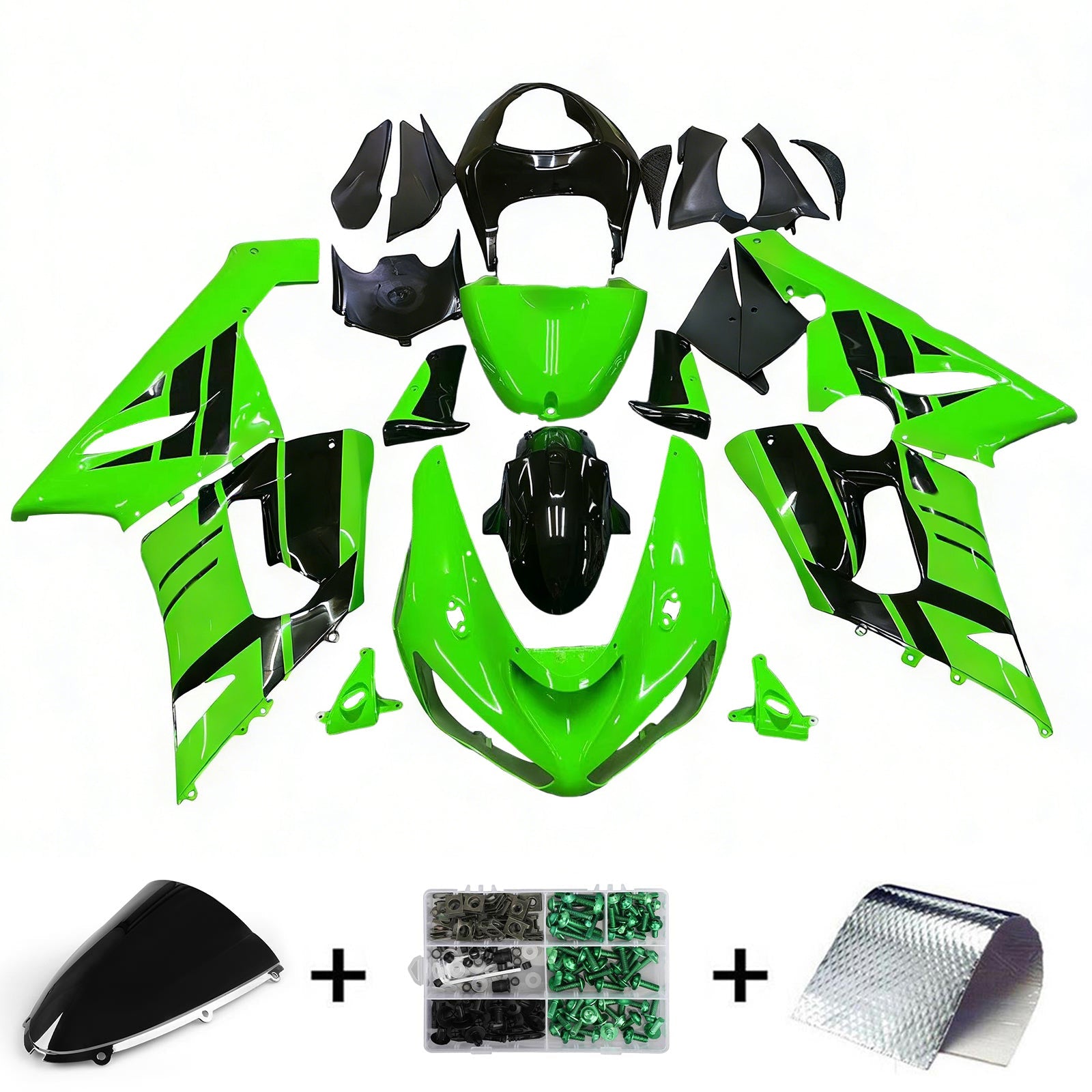 Kawasaki ZX6R 636 2005-2006 Fairing Kit Bodywork Plastic ABS
