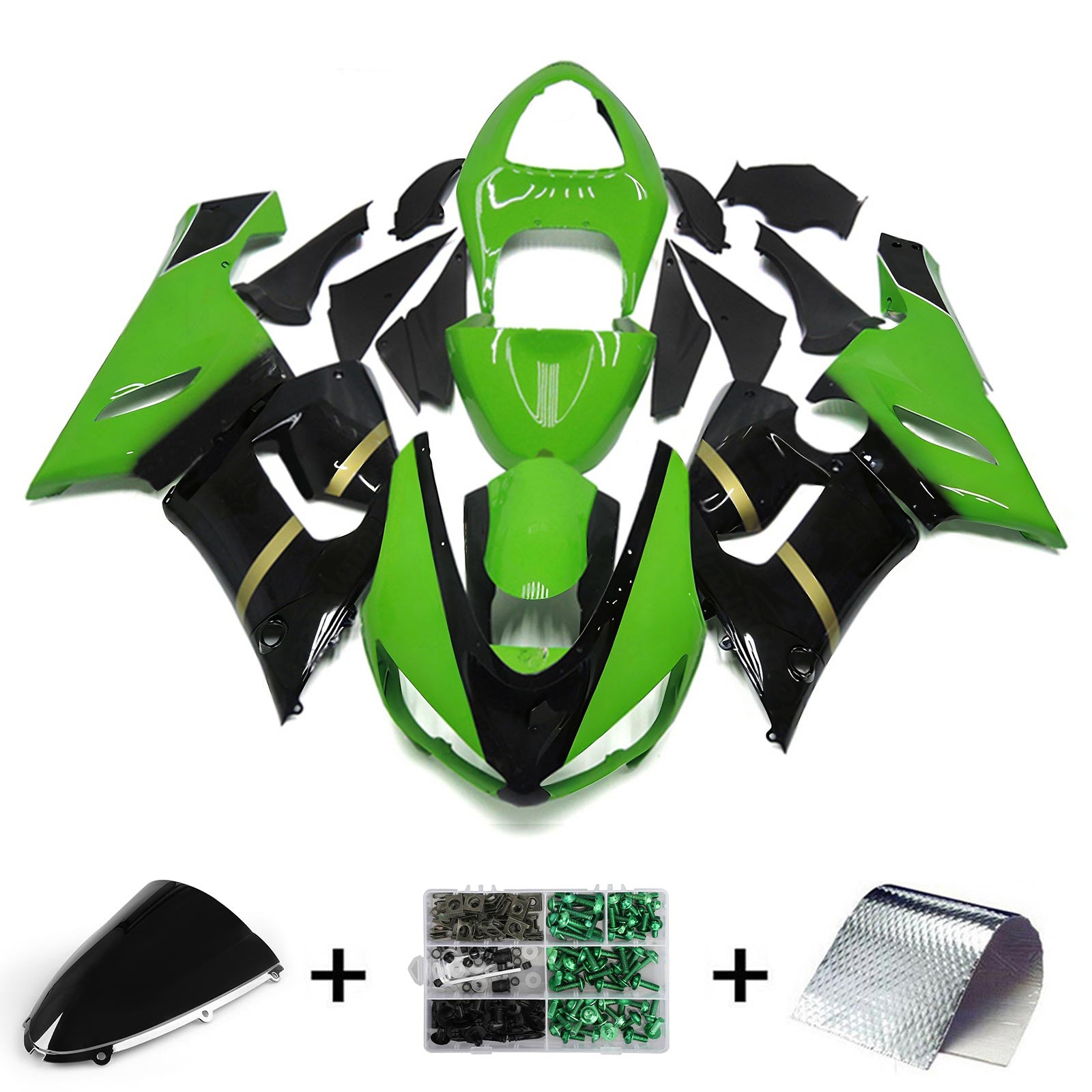 Kawasaki ZX6R 636 2005-2006 Fairing Kit Bodywork Plastic ABS