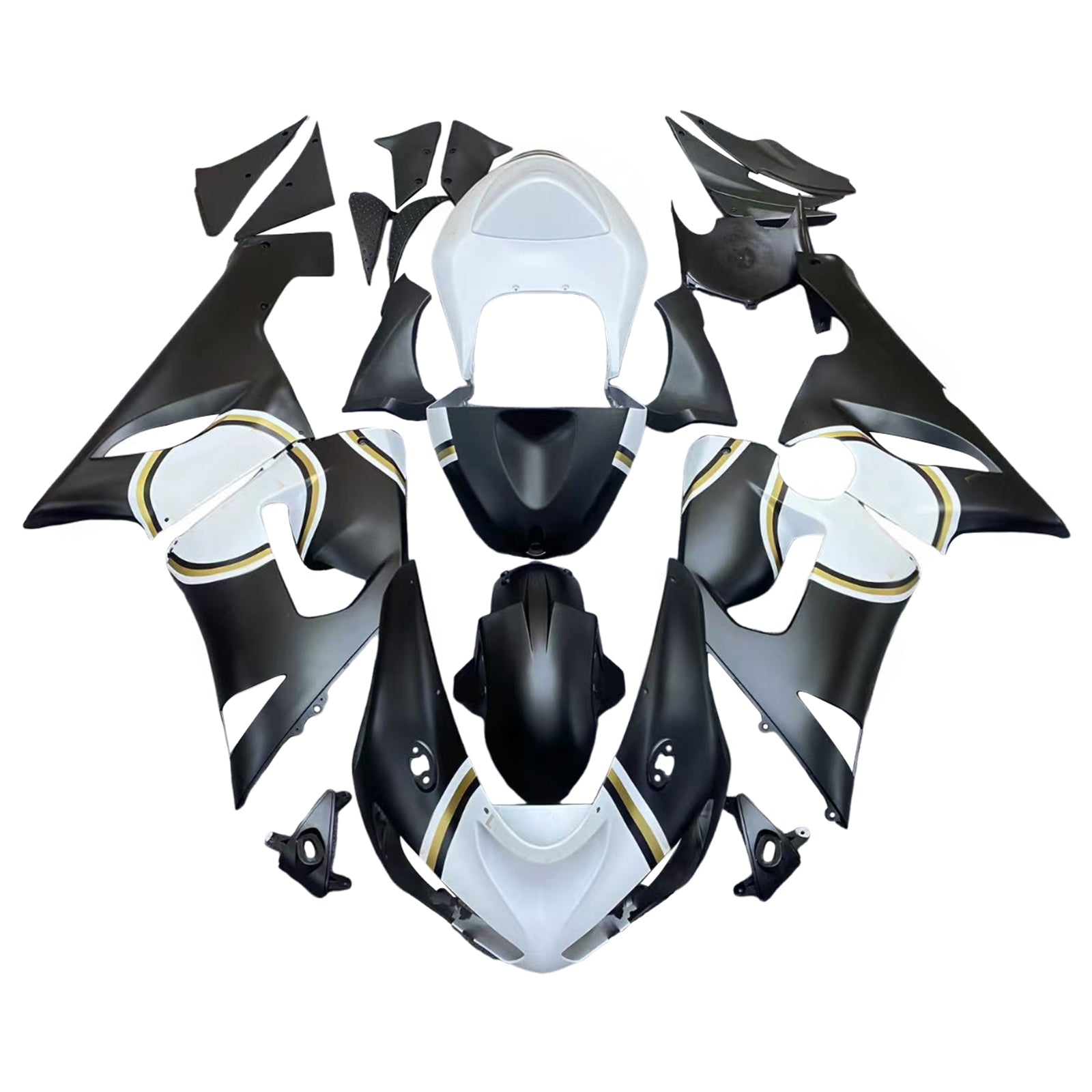Injection Fairing Kit Bodywork Plastic ABS fit For Kawasaki ZX6R 636 2005-2006