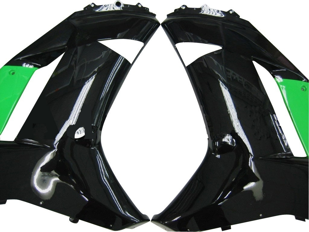 Fairings 2007-2008 Kawasaki ZX6R ZX636 Green Black Ninja ZX6R Generic